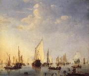 VELDE, Willem van de, the Younger Ships in the Roads oil painting